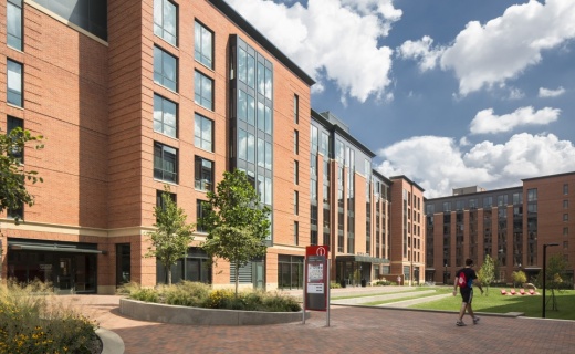 an image of Ohio State University Residence Halls in the Summer