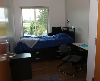 Nebraska Hall residence room at American University