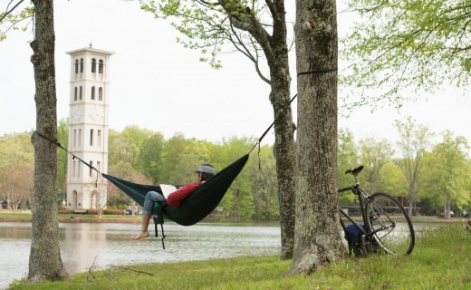 Furman University Bell Tower & Lake in the Summer