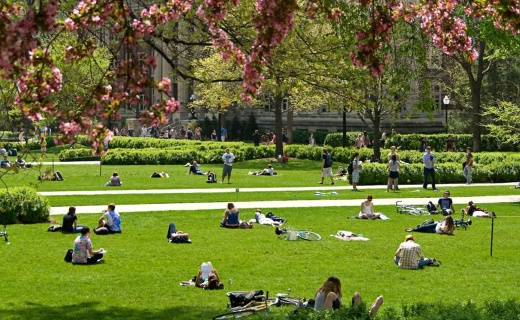 University of Minnesota campus mall in Minneapolis